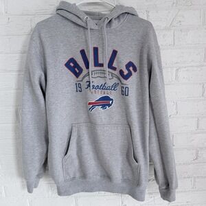 Buffalo Bills Hoodie Sweatshirt Starter NFL Team Apparel Gray Size Medium